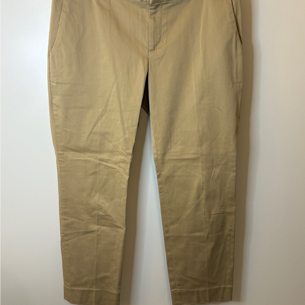 Banana Republic Tan Ankle Cropped Hampton Pants